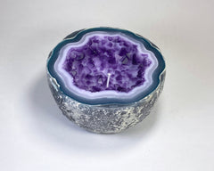 Amethyst Handmade Crystal Geode Candle