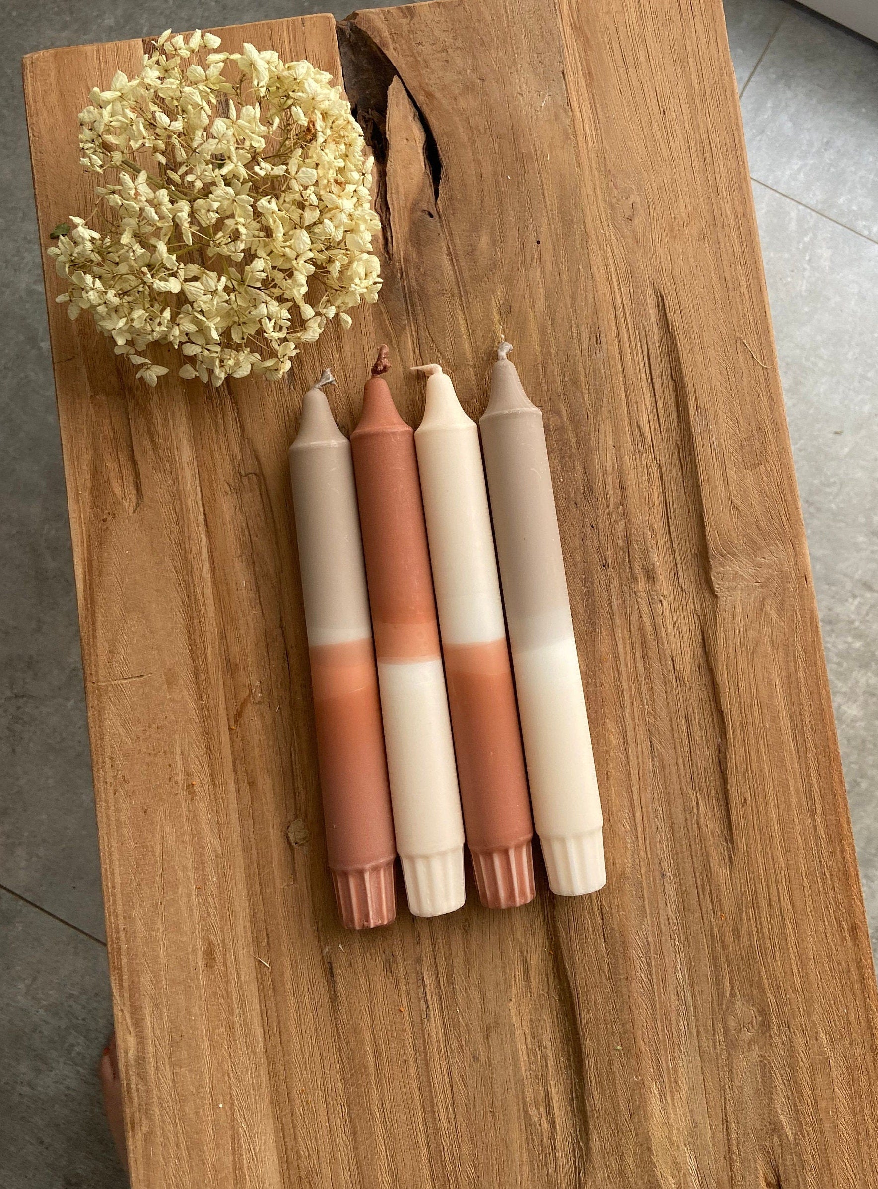 Dip Dye Taper Candles Set of 4