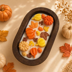 Pumpkin Spice Dough Bowl Candle: 16oz Soy Wax Fall Decor