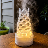 Spiral Mist Humidifier with Warm LED Ambient Light