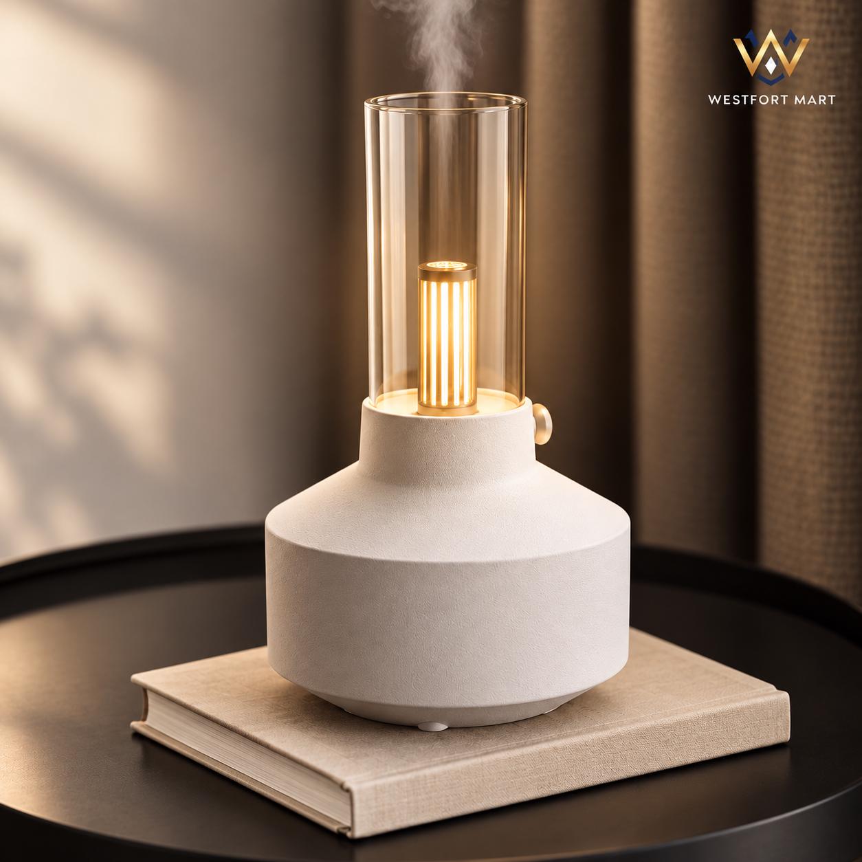 Retro Lamp Aroma Diffuser, Ultrasonic Essential Oil Humidifier with USB Power