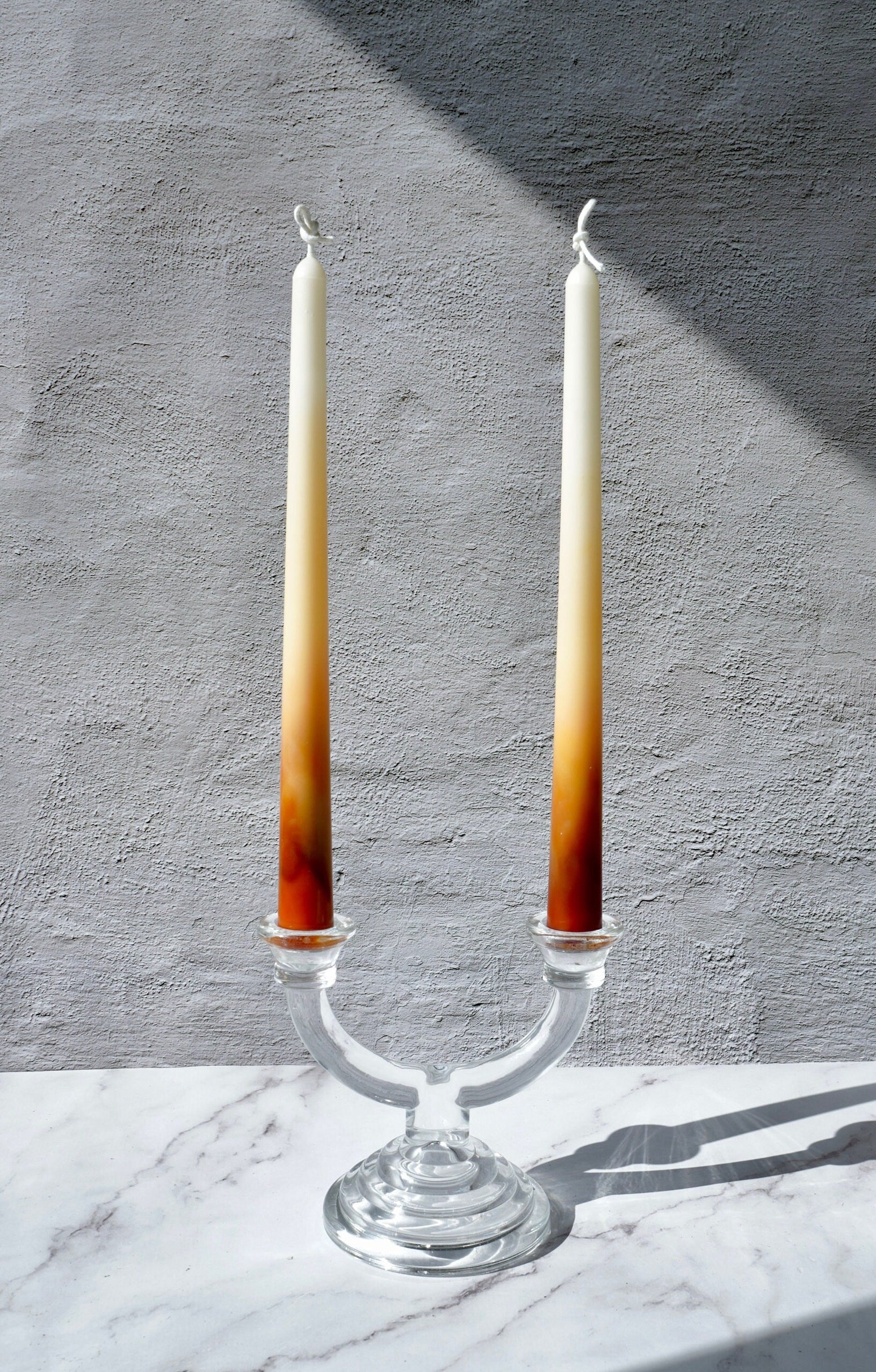 Ombré Dripless Taper Candles: Beeswax Soy Wax Blend