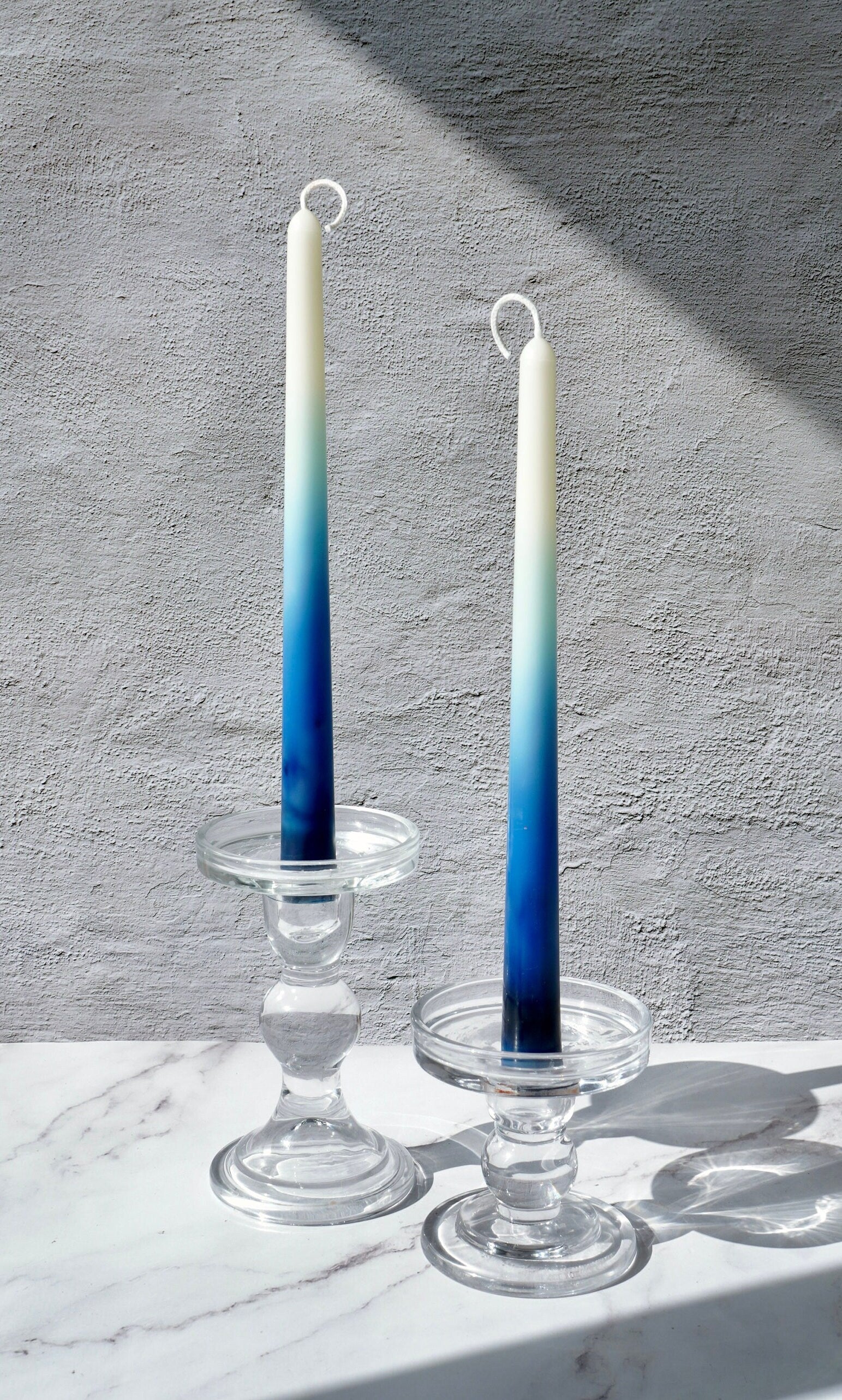Ombré Dripless Taper Candles: Beeswax Soy Wax Blend