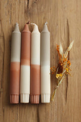 Dip Dye Taper Candles Set of 4