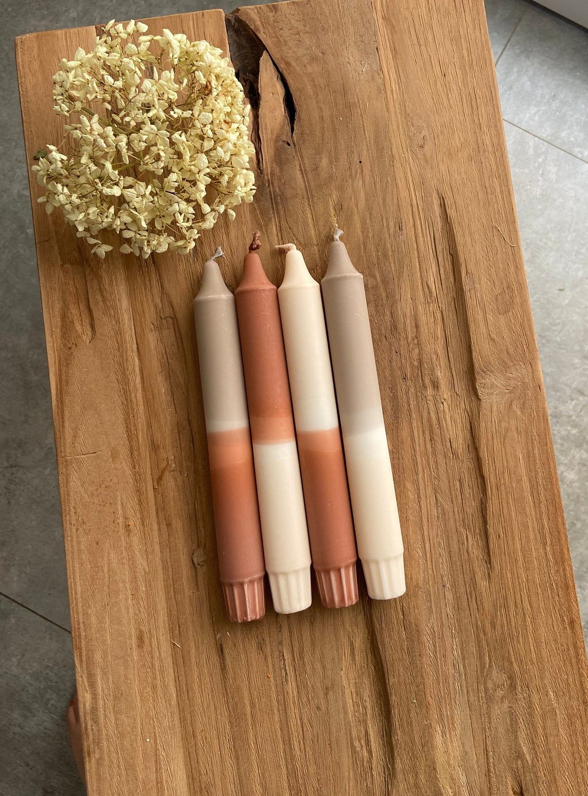 Dip Dye Taper Candles Set of 4