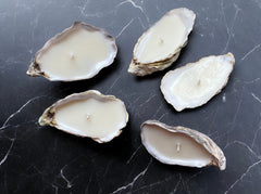 Set of 3/5/10/50 Oyster Shell Candles