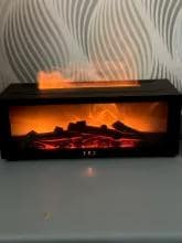 Simulation Fireplace Flame Humidifier with Remote Control, LED Light, Timer, and Aromatherapy Diffuser