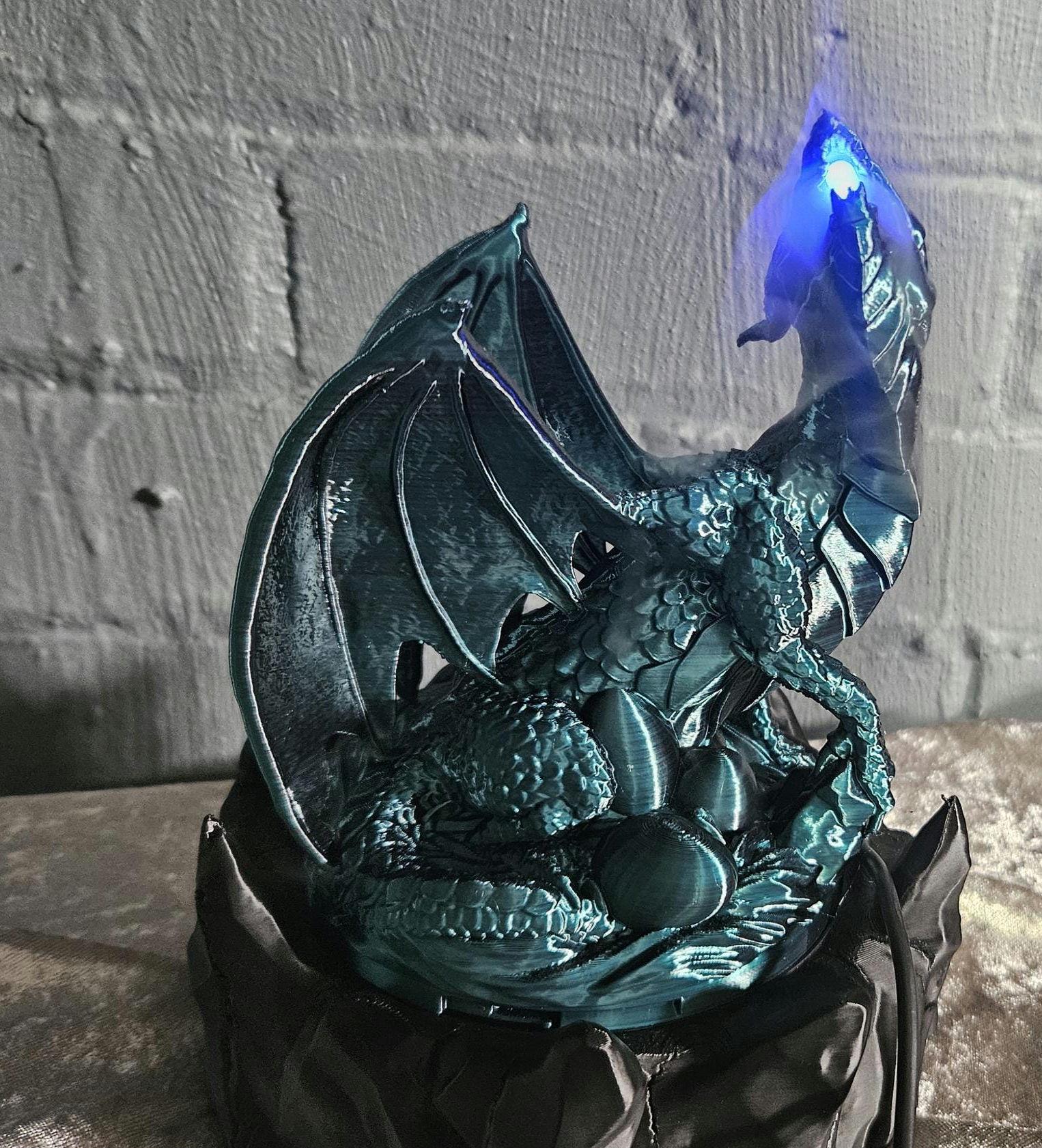 Fire-Breathing Dragon Humidifier - 3D Printed Decorative Lamp with Mist & LED Light Effects