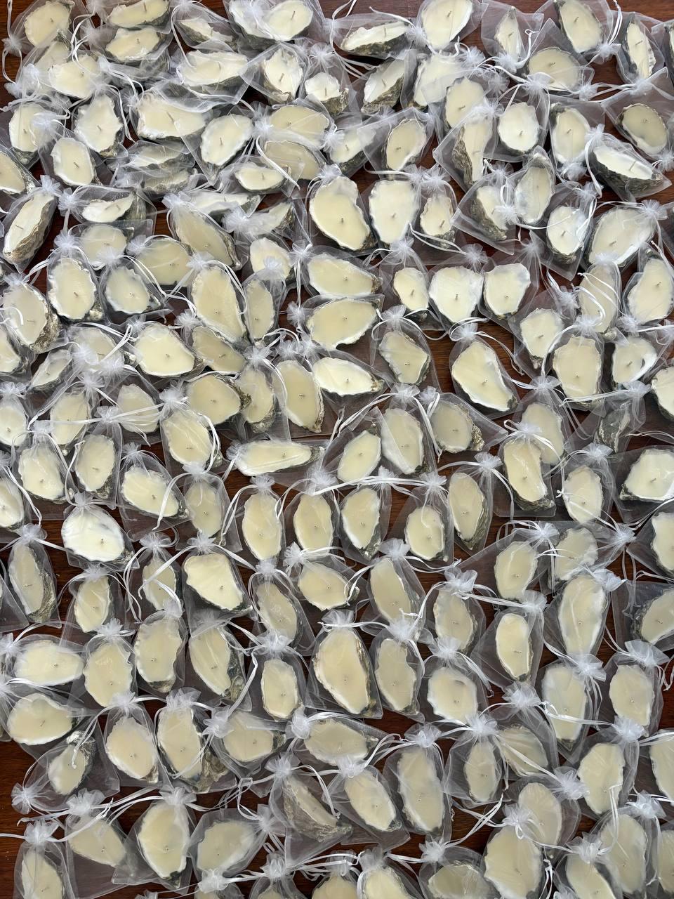 Set of 3/5/10/50 Oyster Shell Candles