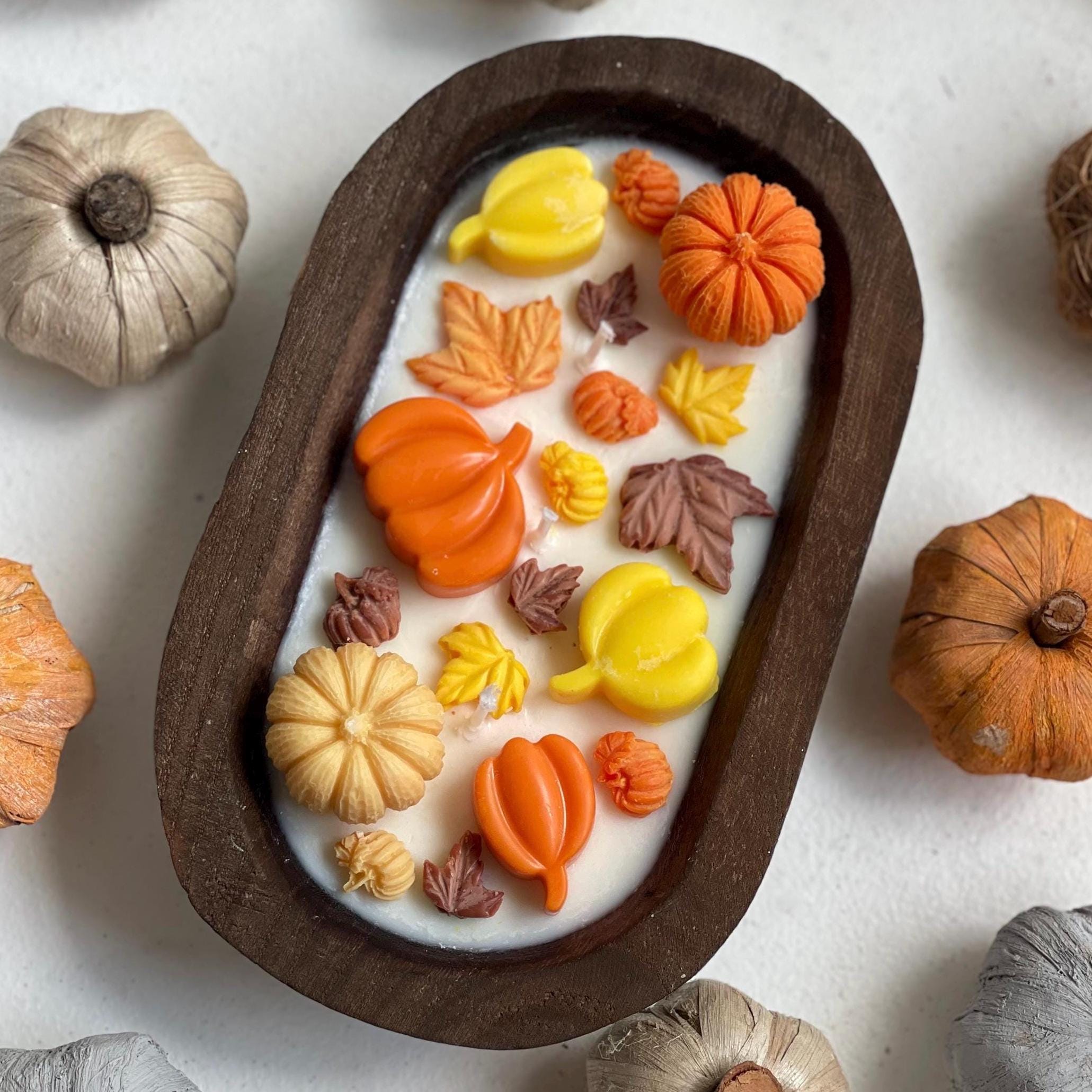Pumpkin Spice Dough Bowl Candle: 16oz Soy Wax Fall Decor