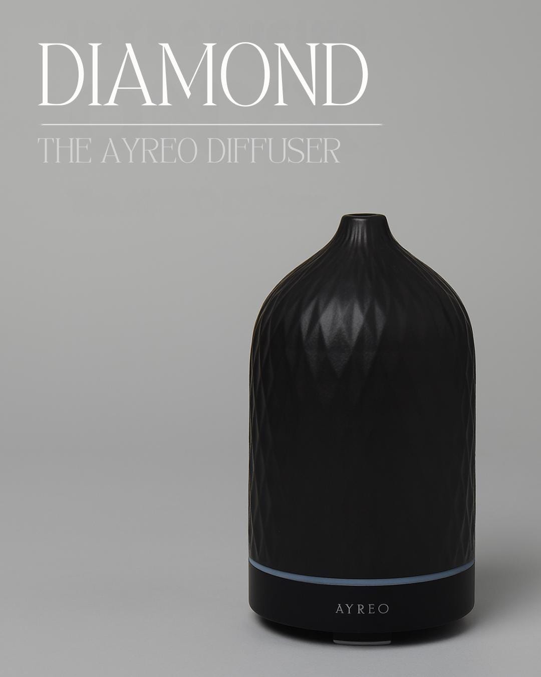 Black Diamond Ceramic Essential Oil Diffuser, 160 ML