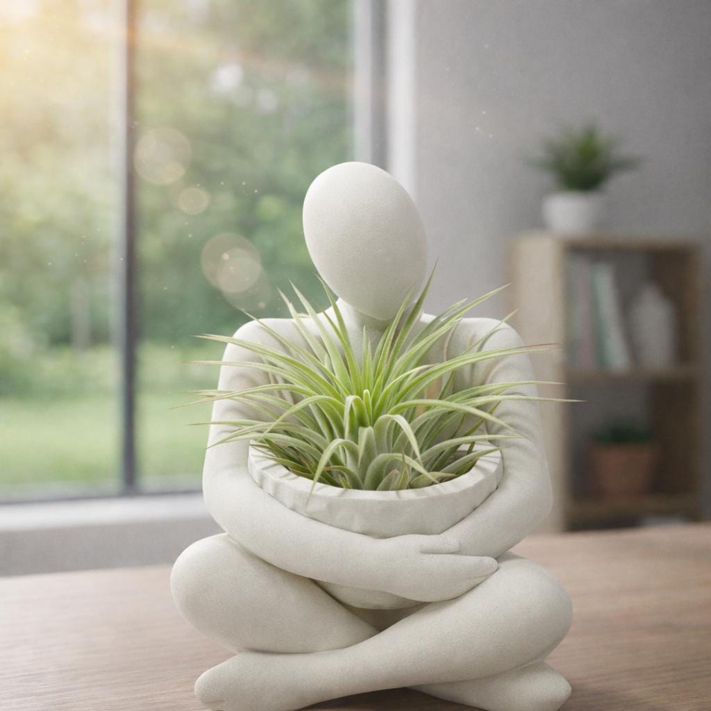 The Stillness Bowl™ 5 Inch Meditation Statue | Minimalist Zen Decor, LED Candle Holder, Catchall