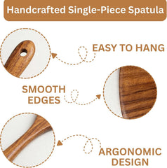 Teak Wood Cooking Utensils Set: 10-Piece Spatulas & Spoons