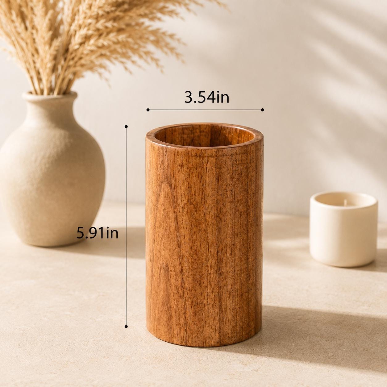 7-Piece Teak Wood Kitchen Utensil Set