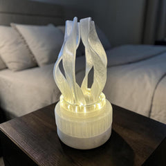 Sculptural Flame Humidifier Diffuser with LED Ambient Light