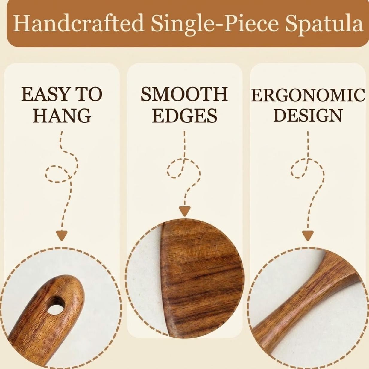 10 Piece Teak Kitchen Utensil Set, Wooden Cooking Tools, Natural Wood Spoons And Spatulas