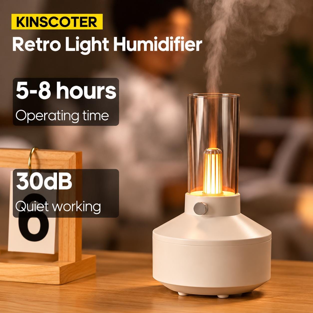 Retro Lamp Aroma Diffuser, Ultrasonic Essential Oil Humidifier with USB Power